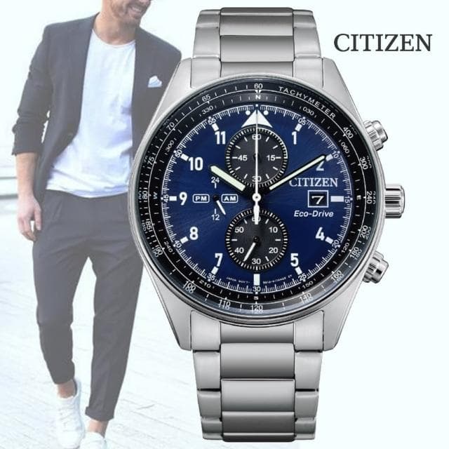 【CITIZEN 星辰】Chronograph 亞洲限定 光動能 碼錶計時 男錶 父親節 送禮 禮物推薦(CA0770-81L)