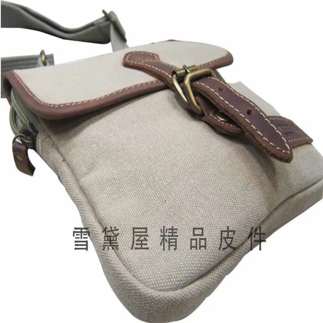【SNOW.bagshop】情人節禮物 七夕 肩側包扁包小容量英國專櫃純手工製帆布經典100%純棉加強防水包 帆布可肩
