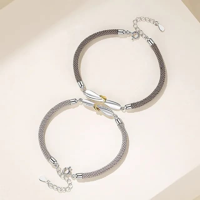 【巴黎精品】現貨秒發 925純銀手鍊情侶手繩(莫比烏斯環心形生日情人節禮物男女飾品2款v1ar76)