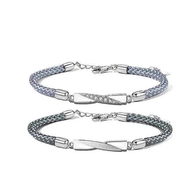 【巴黎精品】現貨+預購 925純銀手鍊情侶手繩(莫比烏斯環石生日情人節禮物男女飾品2款v1ar47)