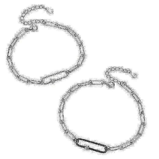 【巴黎精品】現貨+預購 925純銀手鍊情侶對鍊(別針鍊條鋯石生日情人節禮物男女飾品2款v1ar110)