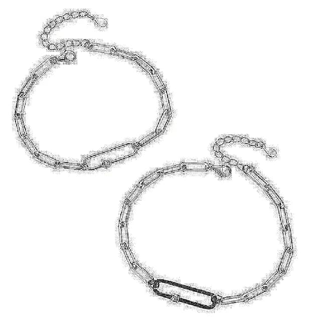 【巴黎精品】現貨+預購 925純銀手鍊情侶對鍊(別針鍊條鋯石生日情人節禮物男女飾品2款v1ar110)