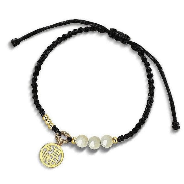 【巴黎精品】現貨+預購 925純銀手鍊和闐玉手繩(福牌串珠情侶生日情人節禮物女飾品2款v1ar11)