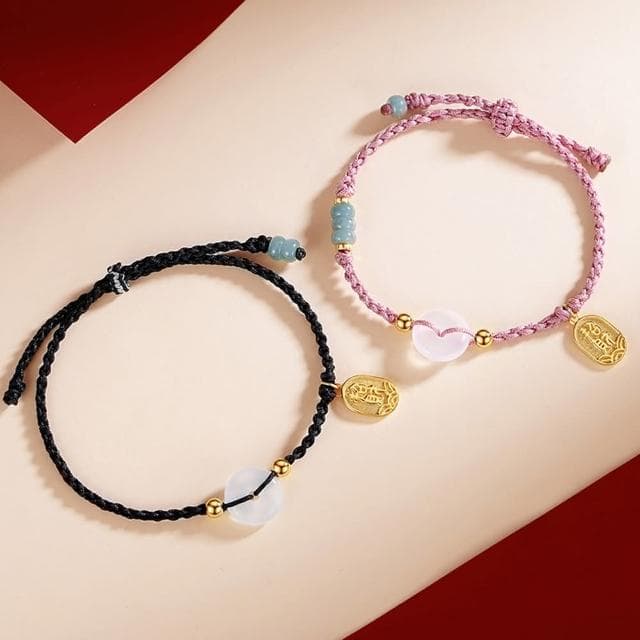 【巴黎精品】現貨+預購 925純銀手鍊情侶手繩(平安扣招財手編生日情人節禮物男女飾品2款v1ar7)