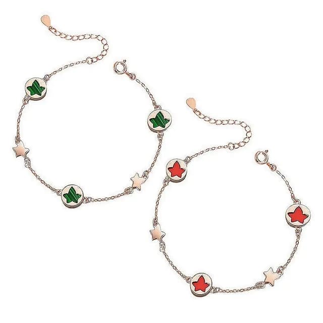 【巴黎精品】現貨+預購 925純銀手鍊孔雀石手鏈(常青藤楓葉星星生日情人節禮物女飾品2色v1ar120)