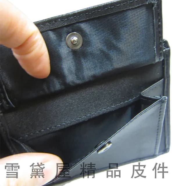 【SNOW.bagshop】情人節禮物 真皮包包  短夾男仕夾100%進口牛皮革標準尺寸固定型證件夾(內零錢袋附禮盒)