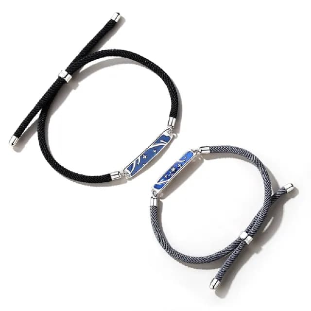 【米蘭精品】現貨+預購 925純銀手鍊情侶對鍊(深邃星空多股編生日情人節聖誕節交換禮物男女飾品74dv35)