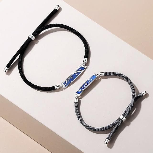【米蘭精品】現貨+預購 925純銀手鍊情侶對鍊(深邃星空多股編生日情人節聖誕節交換禮物男女飾品74dv35)