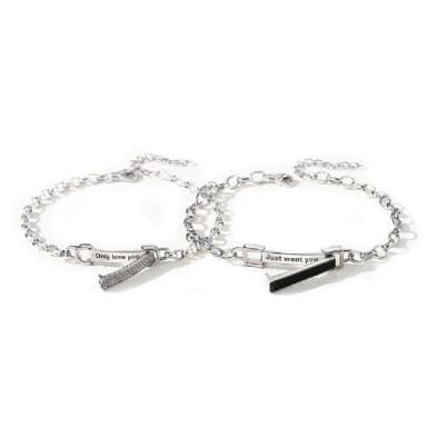 【米蘭精品】現貨+預購 925純銀手鍊情侶對鍊(文雅開扣銘牌生日情人節聖誕節交換禮物男女飾品74dv19)