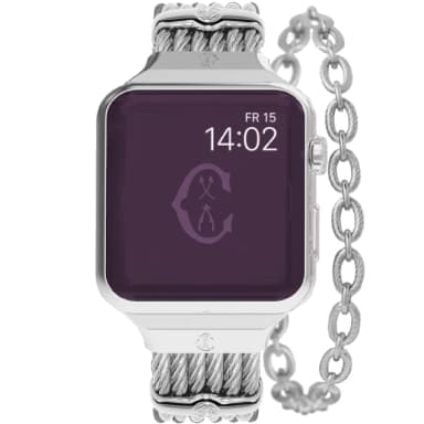 【CHARRIOL 夏利豪】Apple Watch 錶帶 38/40/41mm適用 鎖鏈鋼索錶帶 母親節 送禮 禮物(不含手錶)