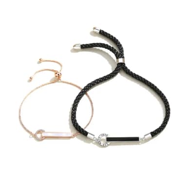 【米蘭精品】現貨+預購 925純銀手鍊情侶對鍊(潮流白貝石吊牌生日情人節聖誕節交換禮物男女飾品74dv21)