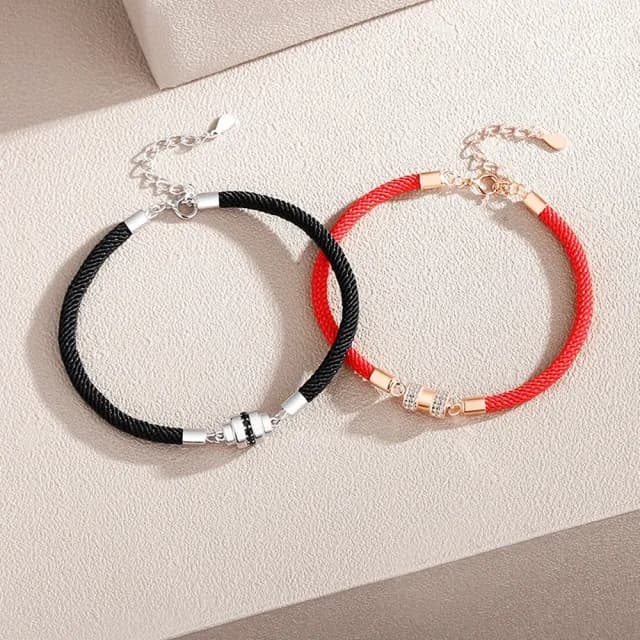 【米蘭精品】現貨+預購 925純銀手鍊情侶對鍊(視覺系後扣鑲鑽生日情人節聖誕節交換禮物男女飾品74dv43)