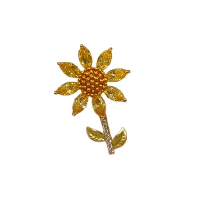 【巴黎精品】現貨+預購 鋯石胸針向日葵別針(黃色太陽花可愛胸花生日情人節禮物女飾品a1ah98)