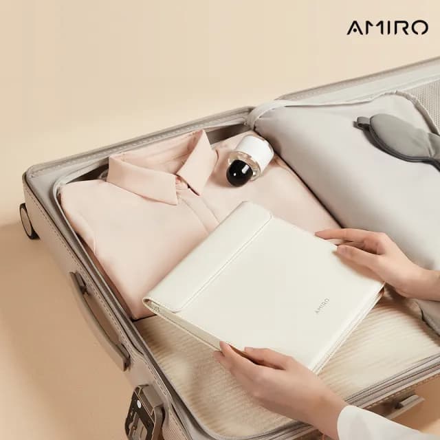 【AMIRO】覓光旅行化妝LED高清日光包包鏡(旅行化妝包/手拿包/化妝鏡/美妝鏡/隨身鏡/情人節禮物)