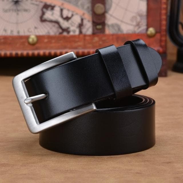 【米蘭精品】現貨+預購 真皮皮帶腰帶(頭層牛皮不鏽鋼針扣男皮帶情人節生日聖誕節交換禮物3色74eh37)