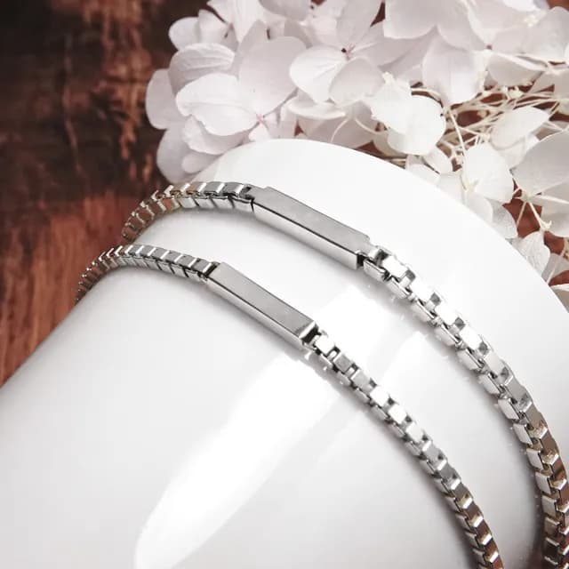 【ART64】純銀 誓約手鍊 細版(925純銀手鍊 女生手鍊 男生手鍊 情人節禮物)