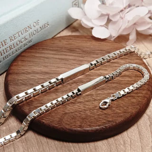 【ART64】純銀 誓約手鍊 寬版 男生手鍊(925純銀手鍊 情人節禮物)