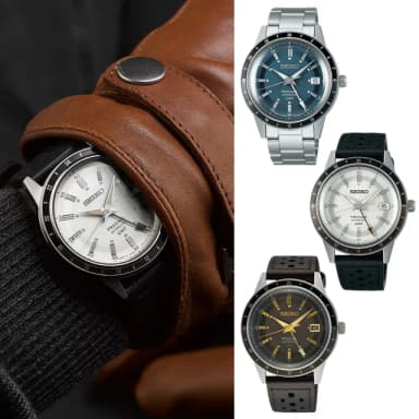 【SEIKO 精工】Presage Style60’s 復古風 GMT 機械腕錶 母親節 禮物 推薦(三款可選)