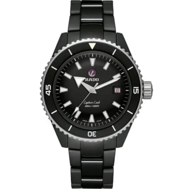 【Rado 雷達表】庫克船長 高科技陶瓷300米潛水機械腕錶-R02送禮推薦(R32129152)
