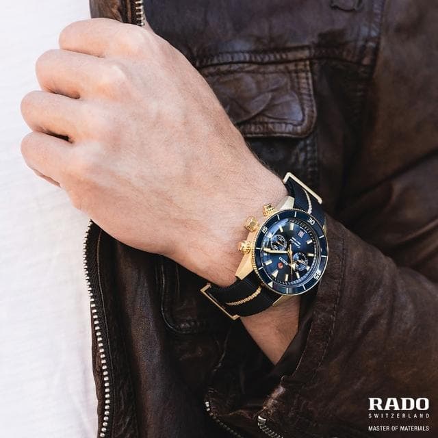 【Rado 雷達表】Captain Cook 庫克船長300米潛水計時機械錶-藍/43mm R02送禮推薦(R32145208)