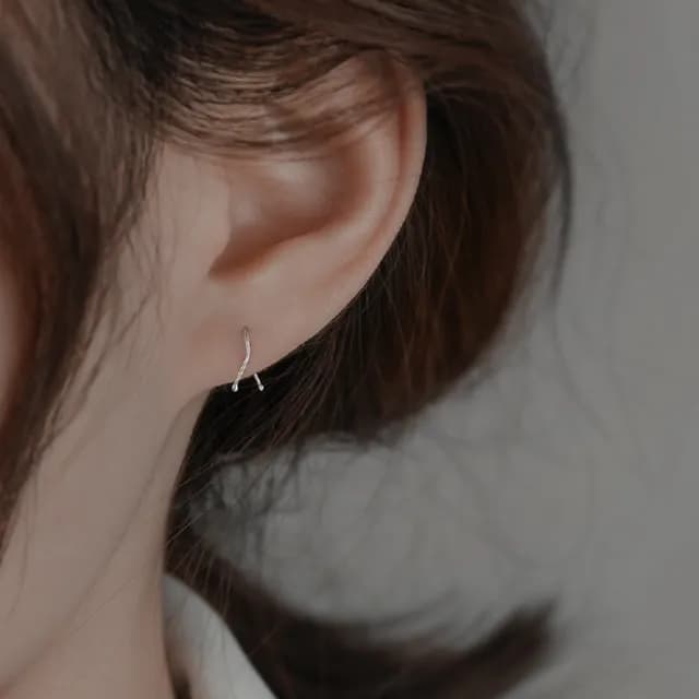 【TWINKLE】耳環 925銀韓式潮流簡約設計耳環#TW0023(S925 2色 銀色/金色)