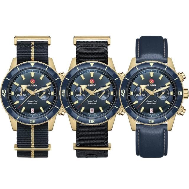 【Rado 雷達表】R02 庫克船長 系列 青銅 300米潛水計時腕錶送禮推薦(R32146208)