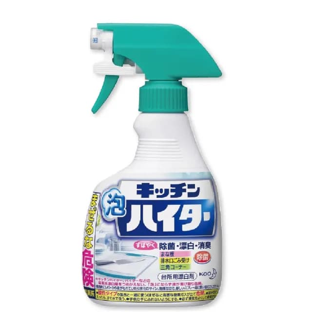 【日本KAO花王】廚房廚具餐具3效合1漂白去油除臭鹼性泡沫慕斯清潔劑400ml/瓶(不鏽鋼皆適用-5年效平輸品)