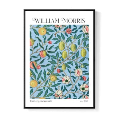 【菠蘿選畫所】William Morris 石榴 - 42x60cm(復古花卉圖騰掛畫/臥室裝飾畫/開店送禮)