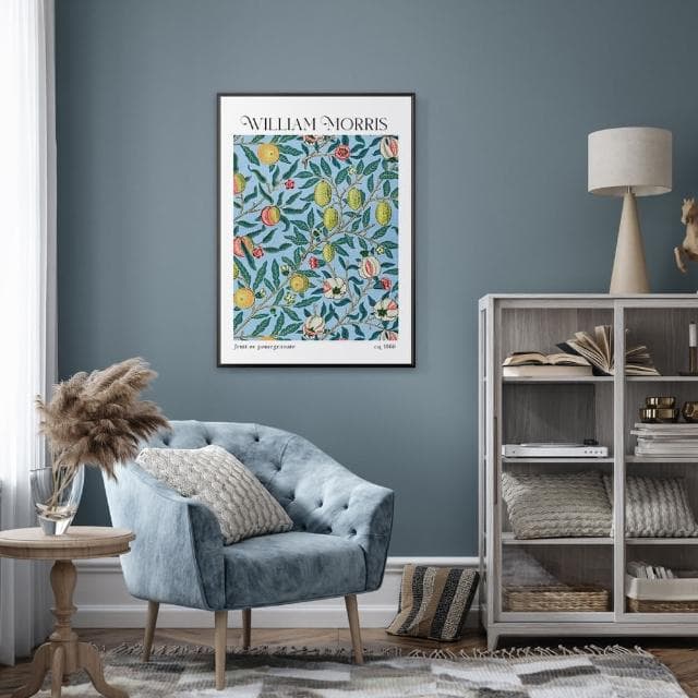 【菠蘿選畫所】William Morris 石榴 - 42x60cm(復古花卉圖騰掛畫/臥室裝飾畫/開店送禮)