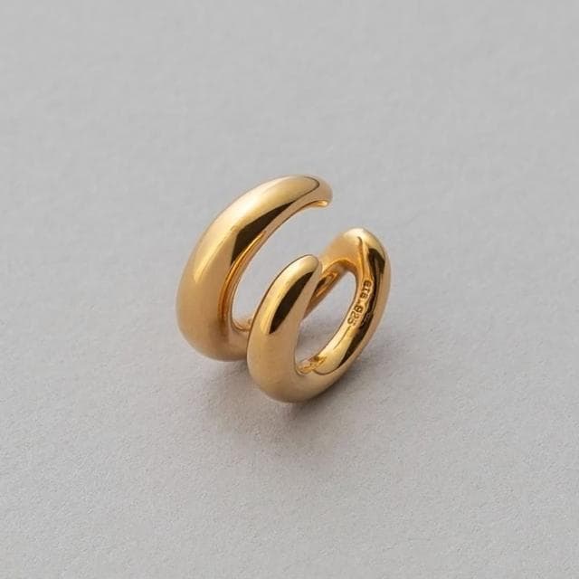 【ete】Peek Cuff  簡約摩登比克耳釦(銀色 金色)