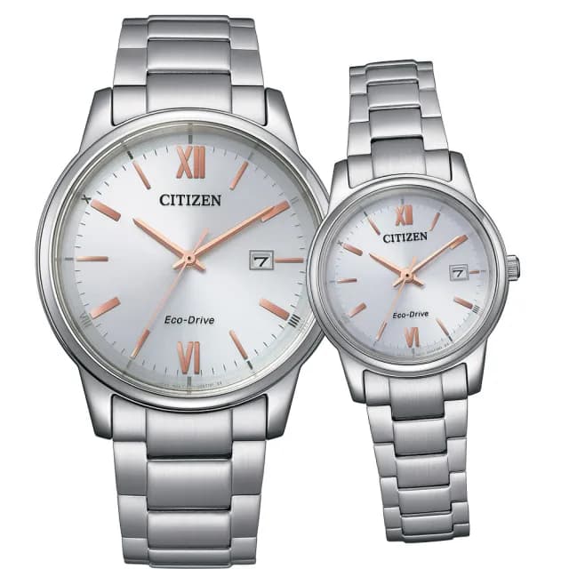 【CITIZEN 星辰】Eco-Drive  光動能 時尚對錶 手錶 禮物 推薦(BM6978-77A+EW2318-73A)