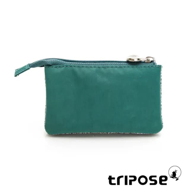 【tripose】漫遊系列岩紋簡約微旅萬用零錢包(森林綠)