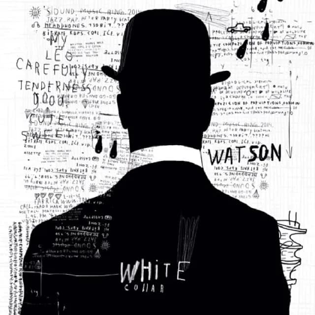 【日本 VisualSonic】看見你的聲音 藍牙畫布音箱-White Collar(掛畫喇叭)