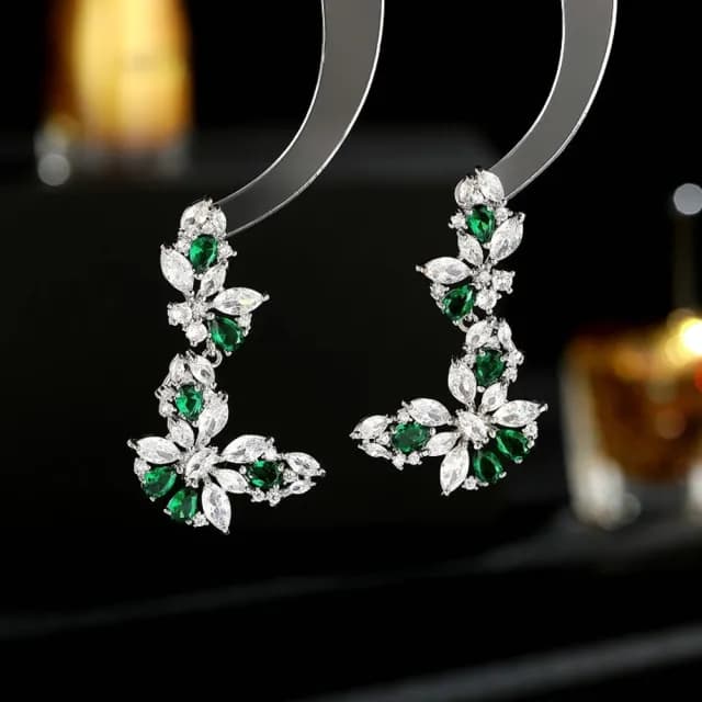 【巴黎精品】現貨+預購 鋯石耳環925純銀耳針(比翼雙飛蝴蝶生日母親節禮物女飾品3色p1bk74)