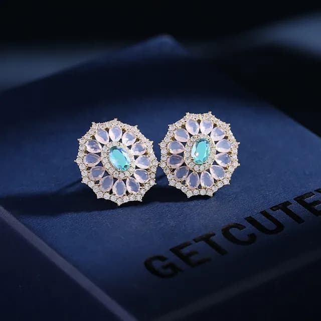 【巴黎精品】現貨+預購 鋯石耳環925純銀耳針(簡約圓形輕奢生日母親節禮物女飾品6色p1bk57)