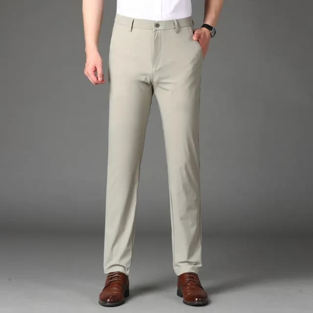 【米蘭精品】現貨+預購 休閒褲長褲(男士休閒直筒修身潮流男褲子父親節禮物4色74er10)