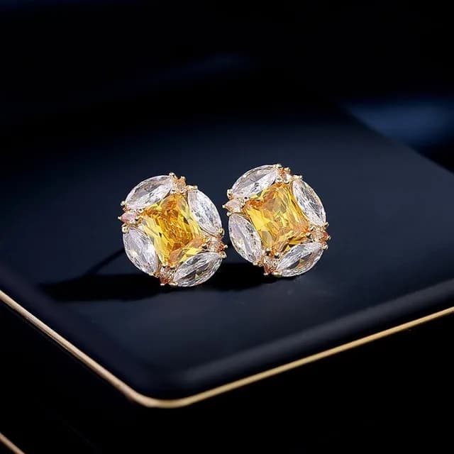 【巴黎精品】情人節禮物 現貨+預購 鋯石耳環925純銀耳針(簡約氣質百搭生日母親節禮物女飾品5色p1bk12)