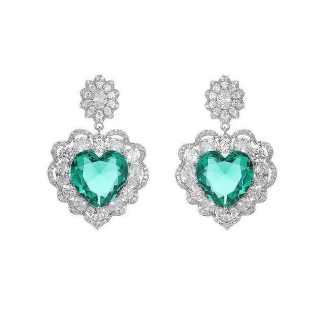 【巴黎精品】現貨+預購 鋯石耳環925純銀耳針(微鑲愛心花邊生日母親節禮物女飾品2色p1bk25)