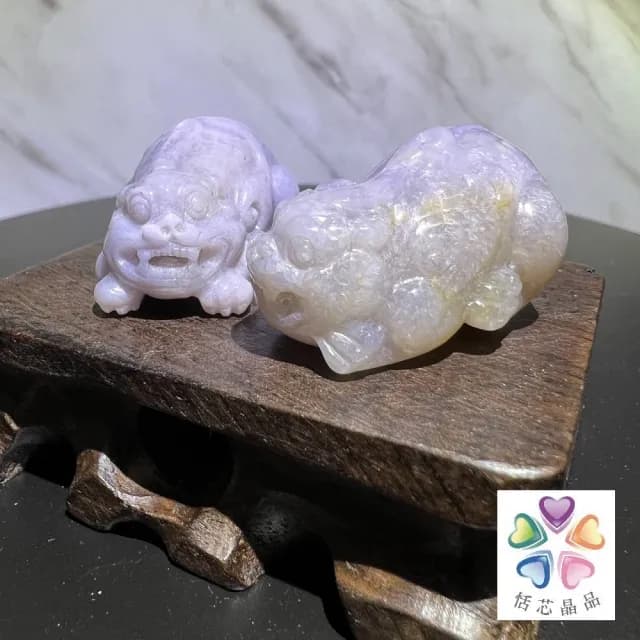 【恬芯晶品】老件珊瑚玉☆貅招財擺件組合 AZ3(招財擺飾風水擺設辦公桌開運財運發財玉母親節禮物)