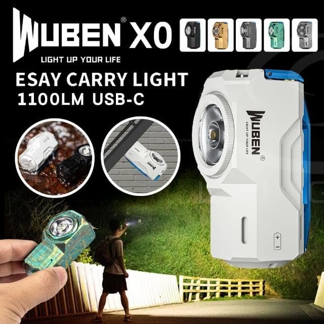 【WUBEN】錸特光電 X0 裂釉紋 鈦合金(鈦金屬 高貴不凡 精品手電筒 高亮LED 可蒐藏的 EDC工具 質感禮物)