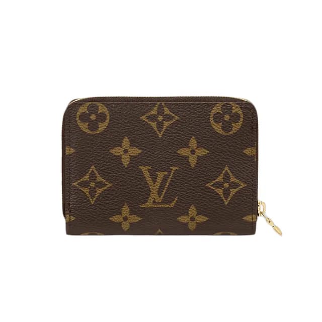 【Louis Vuitton 路易威登】LOU 經典老花 棕色 拉鏈短夾 錢包(M81461)