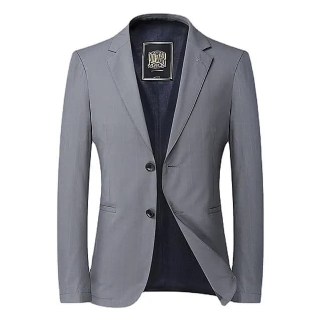 【米蘭精品】現貨+預購 西裝外套休閒西服(素面雙扣西裝春秋男外套父親節禮物74eb30)