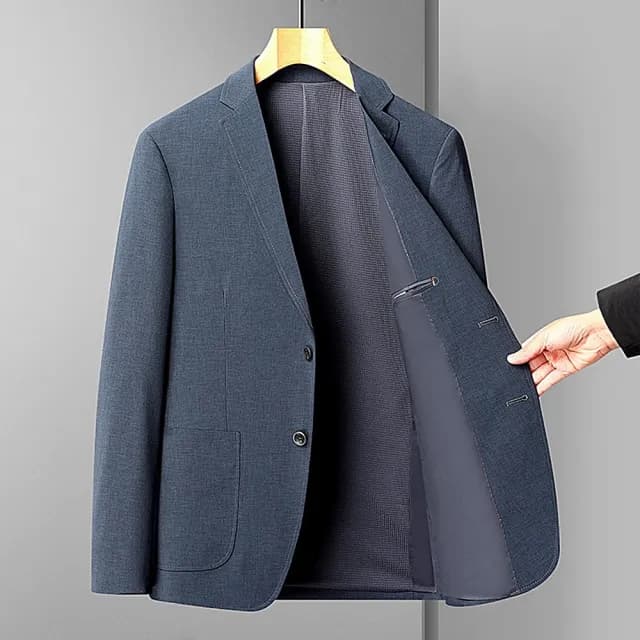 【米蘭精品】現貨+預購 西裝外套休閒西服(商務透氣垂感春秋男外套父親節禮物74eb22)