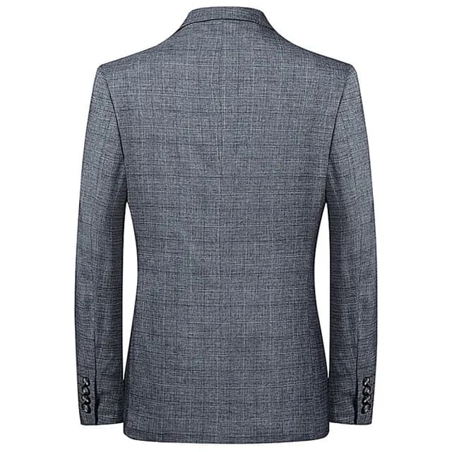 【米蘭精品】現貨+預購 西裝外套休閒西服(硬挺版型格紋春秋男外套父親節禮物74eb31)