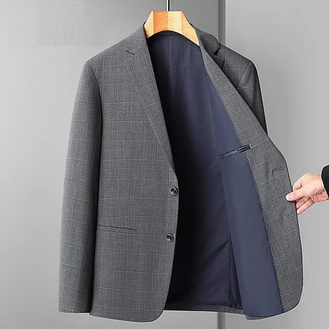 【米蘭精品】現貨+預購 西裝外套休閒西服(時尚垂感商務春秋男外套父親節禮物74eb10)