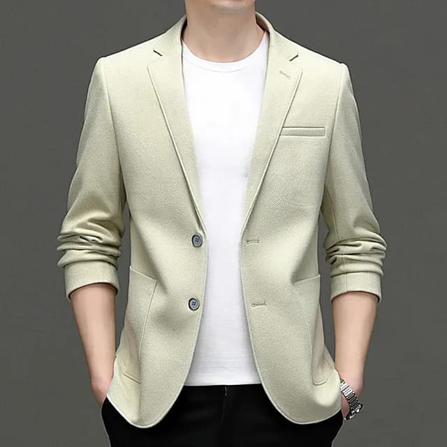 【米蘭精品】現貨+預購 西裝外套休閒西服(彈力垂感防曬春秋男外套父親節禮物3色74eb1)