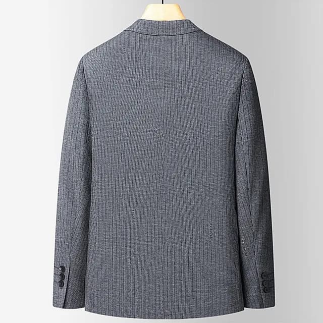 【米蘭精品】現貨+預購 西裝外套休閒西服(氣質韓風條紋春秋男外套父親節禮物74eb9)