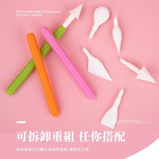 【手作的溫度】和菓子手作工具9件套裝組(塑形刀 DIY 裱花 翻糖蛋糕 雕刻筆 雕花刀 壓花 黏土工具 塑形工具)