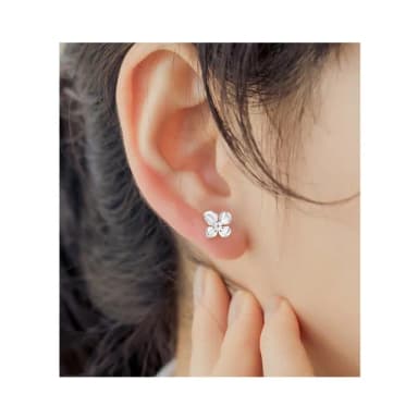 【A&R】s999純銀螺絲款盛放的百合花(耳釘 耳環 花 情人節 生日禮物)