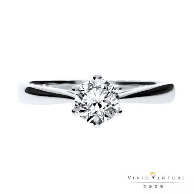 【Vividventure 亞帝芬奇】情人節禮物 GIA 30分 FSI2 鑽戒+10分 真鑽 男戒 永恆甜蜜(14K 結婚 對戒 套組)